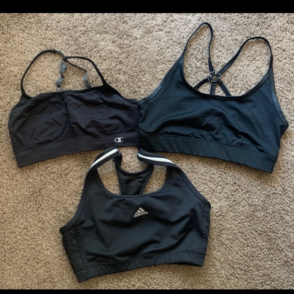 Champion and adidas sports bras